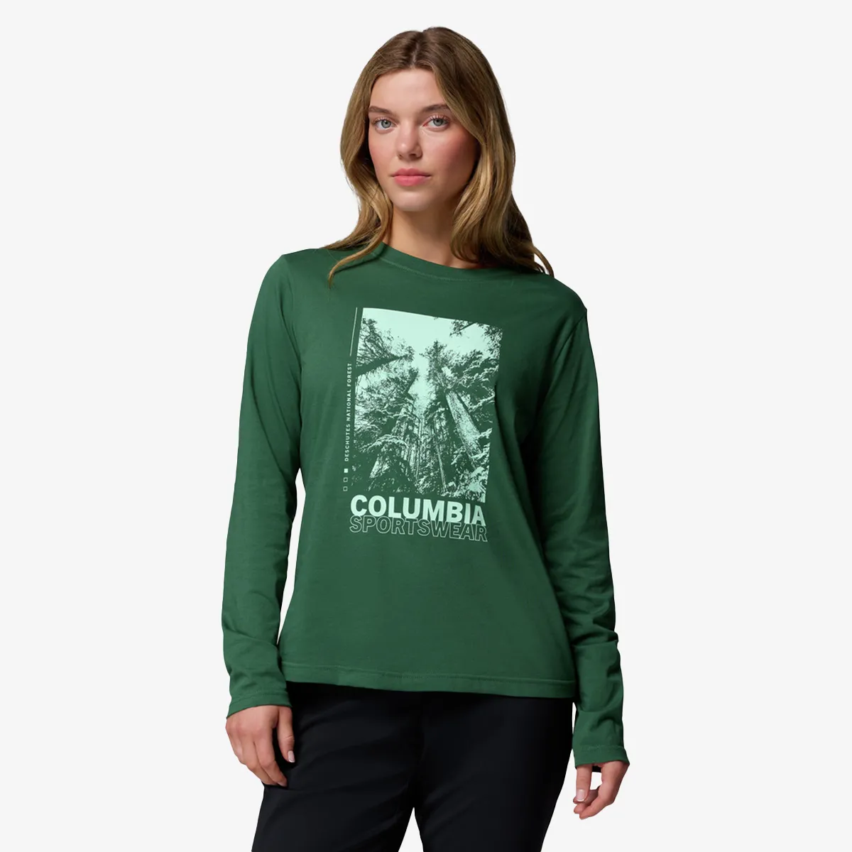 COLUMBIA Majica dugih rukava Rolling Bend Graphic LS -Rain forest, Am