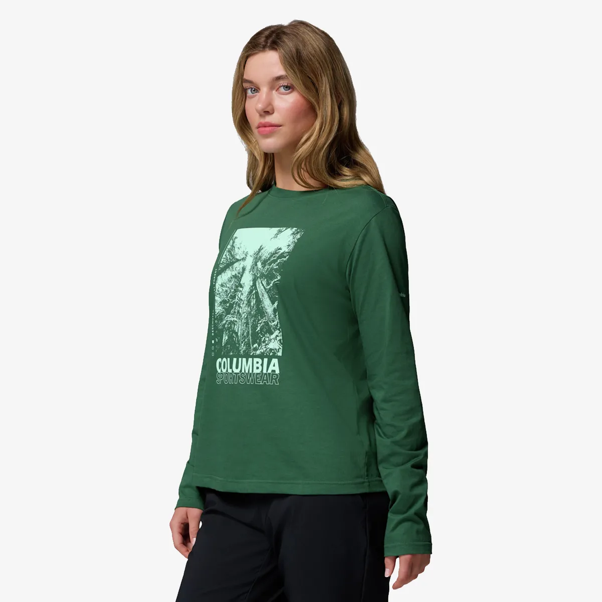 COLUMBIA Majica dugih rukava Rolling Bend Graphic LS -Rain forest, Am