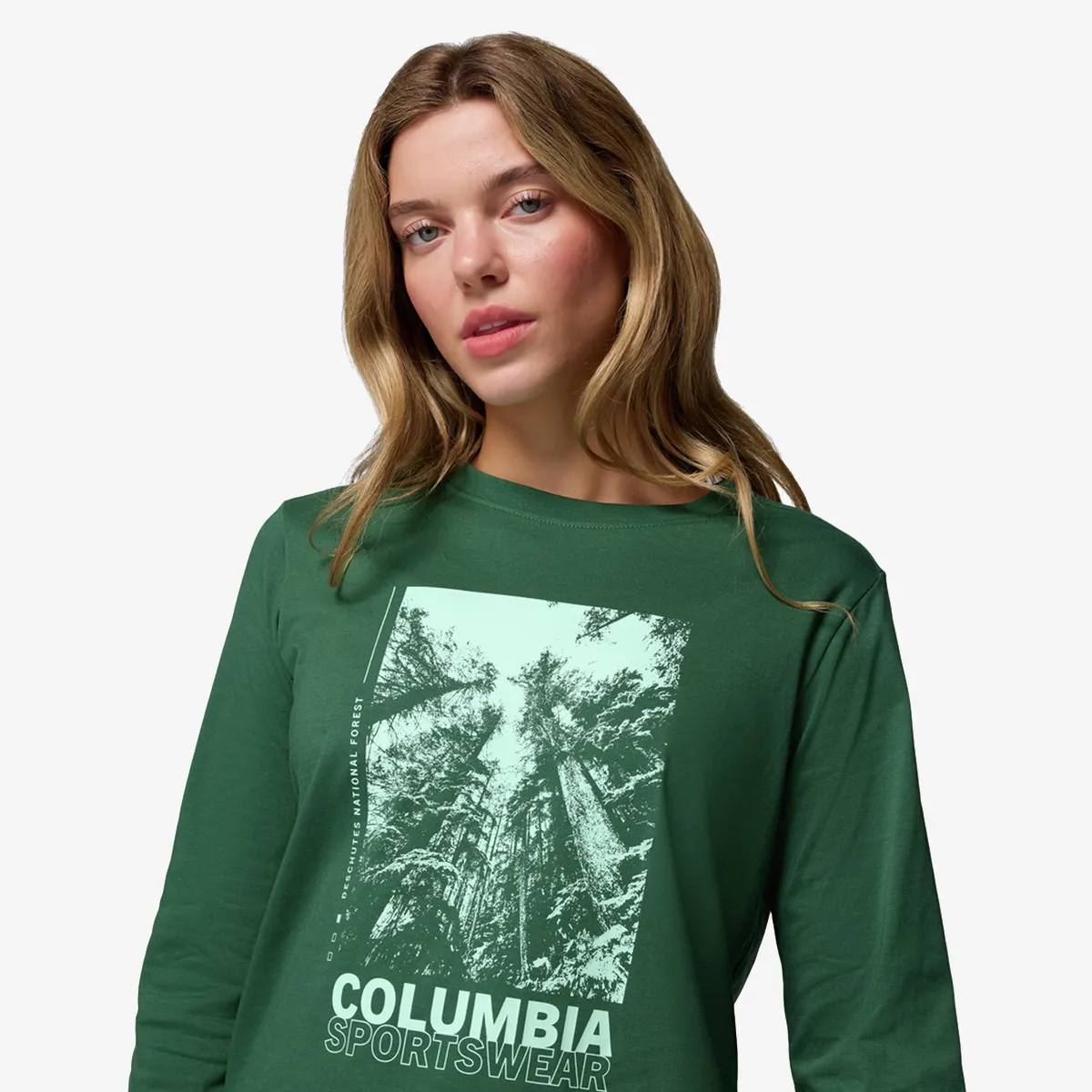 COLUMBIA Majica dugih rukava Rolling Bend Graphic LS -Rain forest, Am