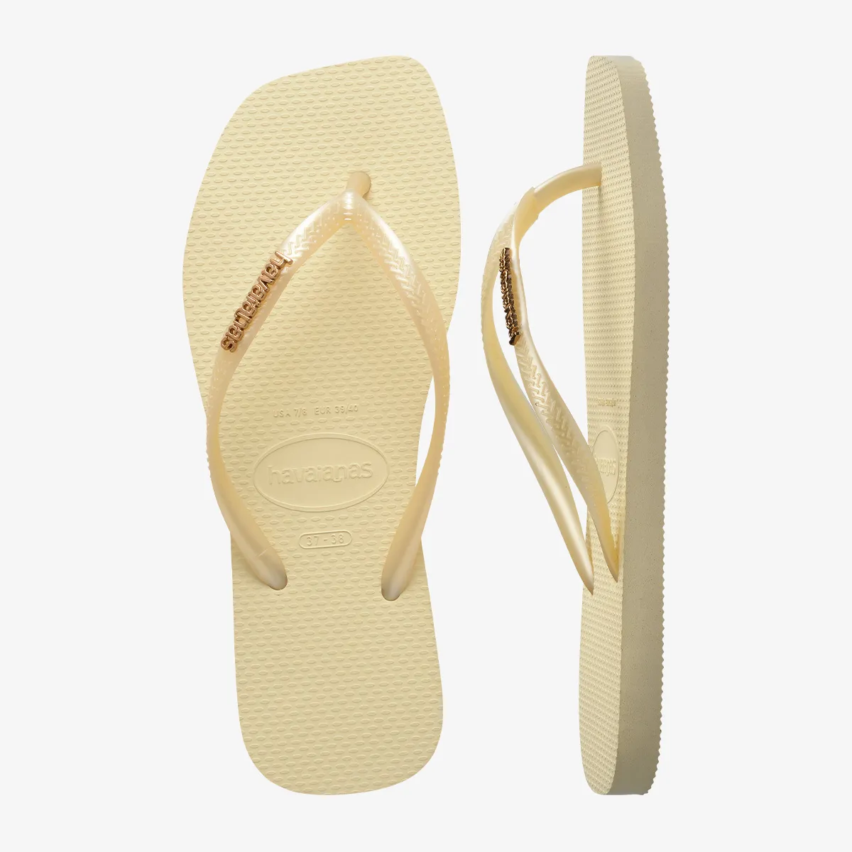 HAVAIANAS Japanke Slim Square Logo Metallic