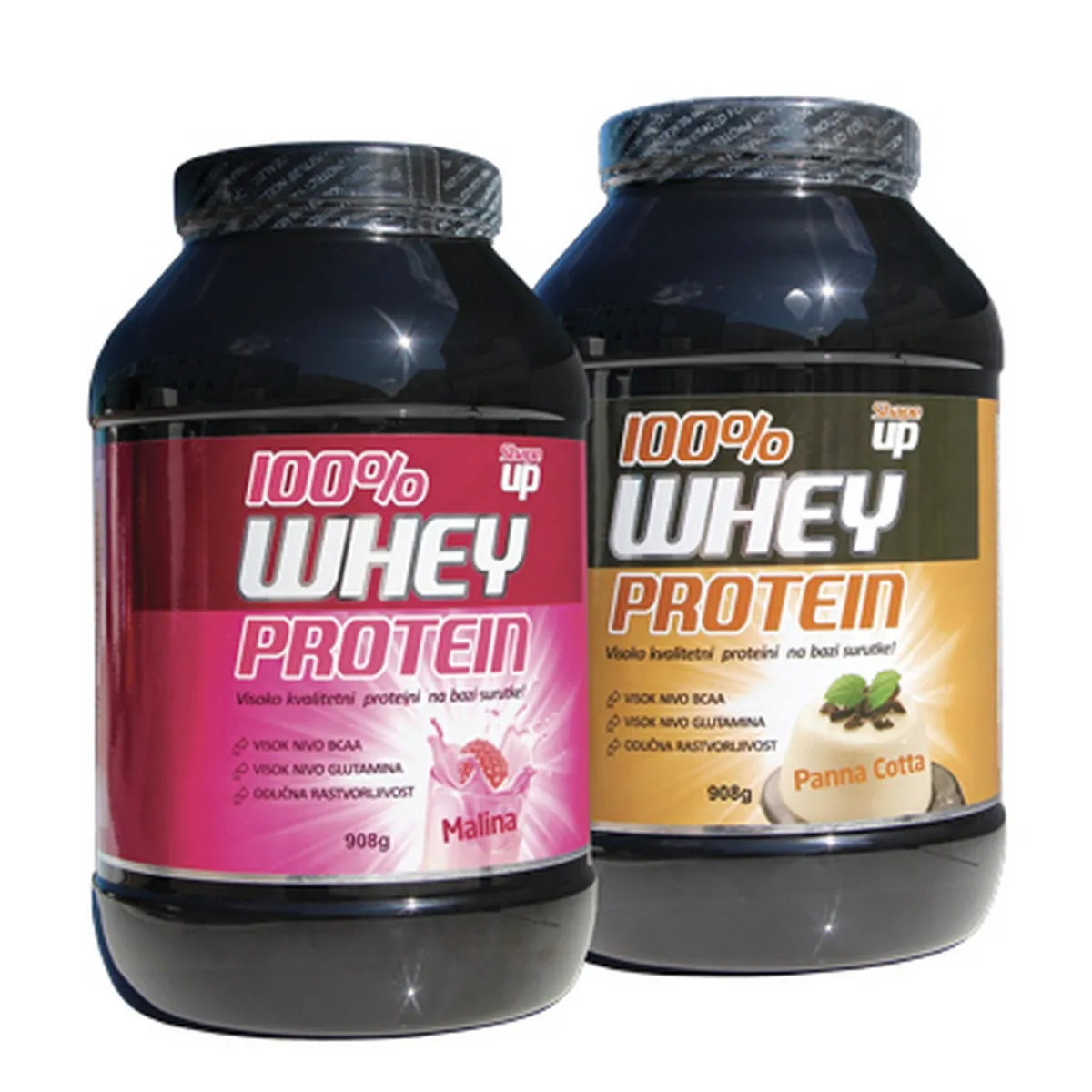 Fitness rekvizit SHAPE UP 100% WHEY PROTEIN, UKUS MALINA, 