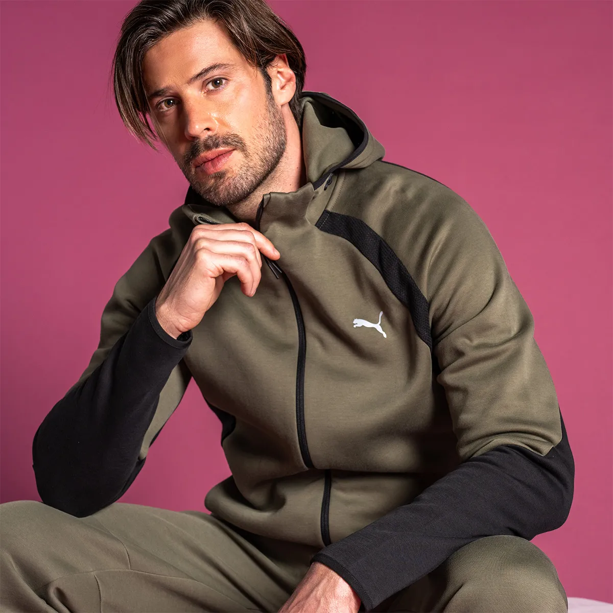 PUMA Dukserica PUMA EVOSTRIPE FZ Hoodie DK