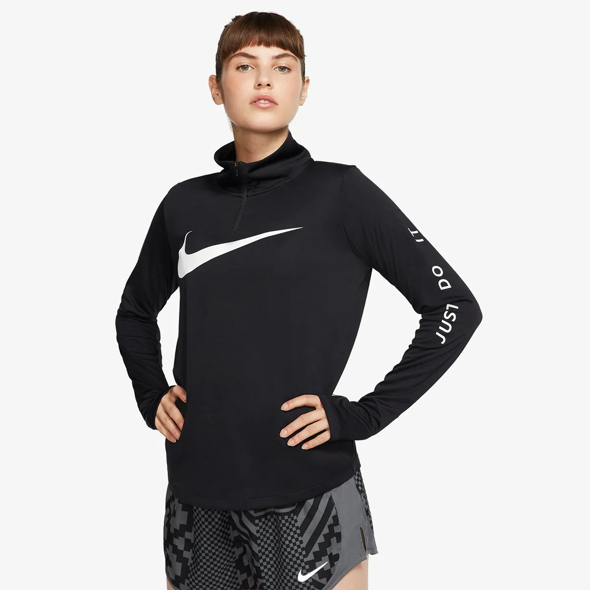 Nike Majica dugih rukava W NK MIDLAYER QZ SWSH RUN 
