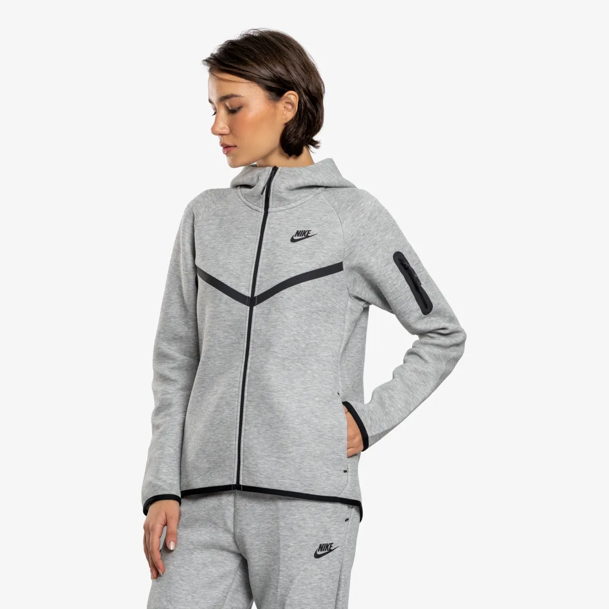 Nike Dukserica W NSW TCH FLC WR FZ HDY 2 