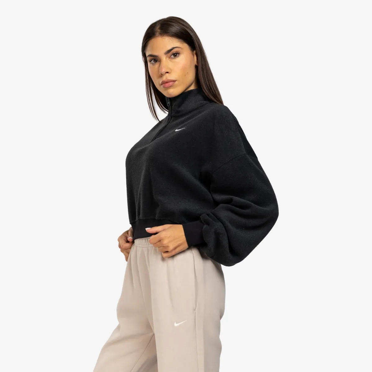 Nike Dukserica W NK STDO FLC PLSH OS CRP QZ