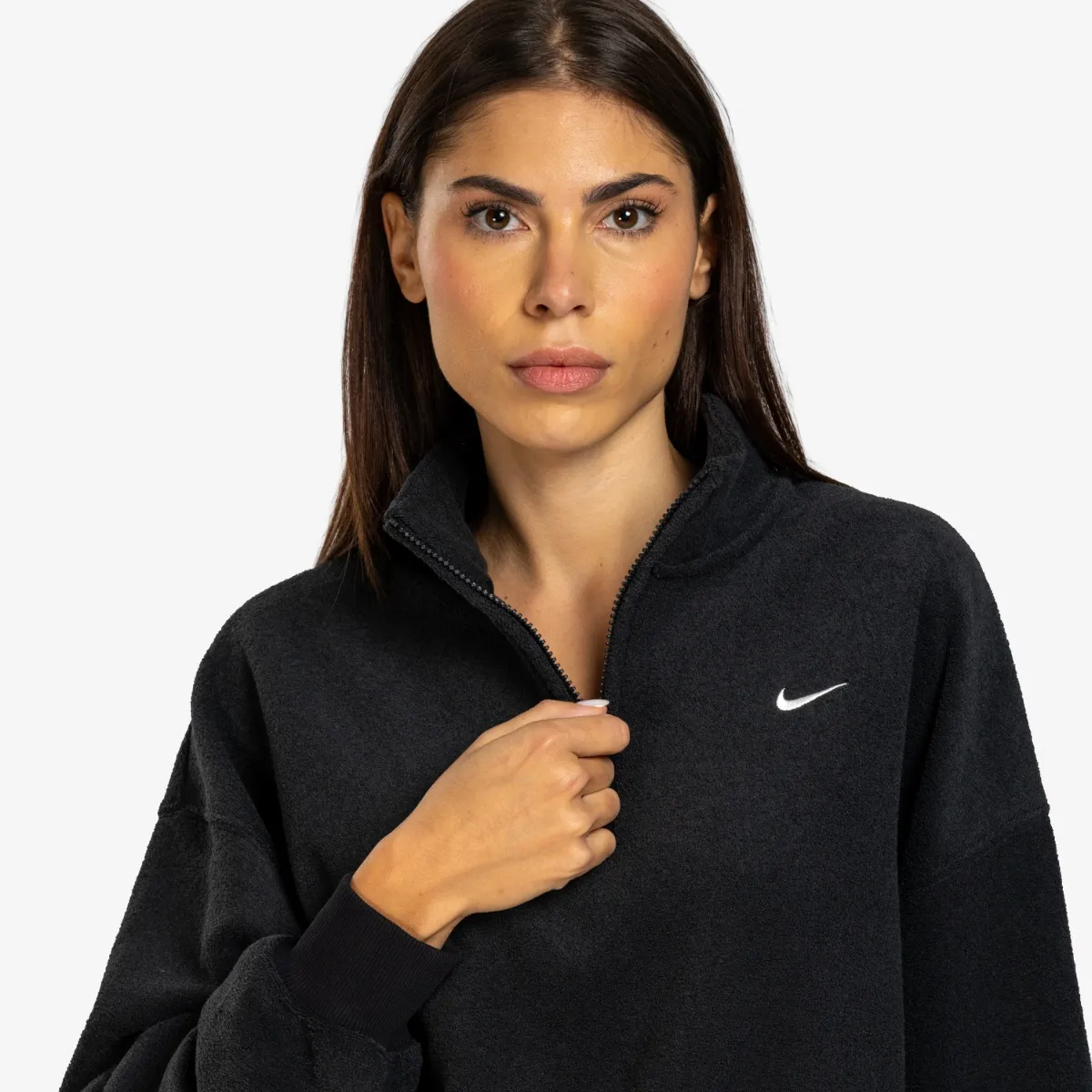 Nike Dukserica W NK STDO FLC PLSH OS CRP QZ