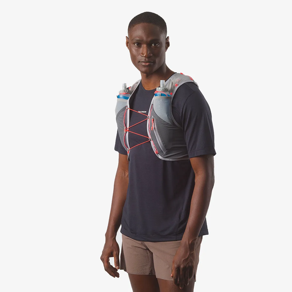 Salomon Prsluk ADV SKIN 5 SET-CASTELROCK-ALLOY-NEON FLA