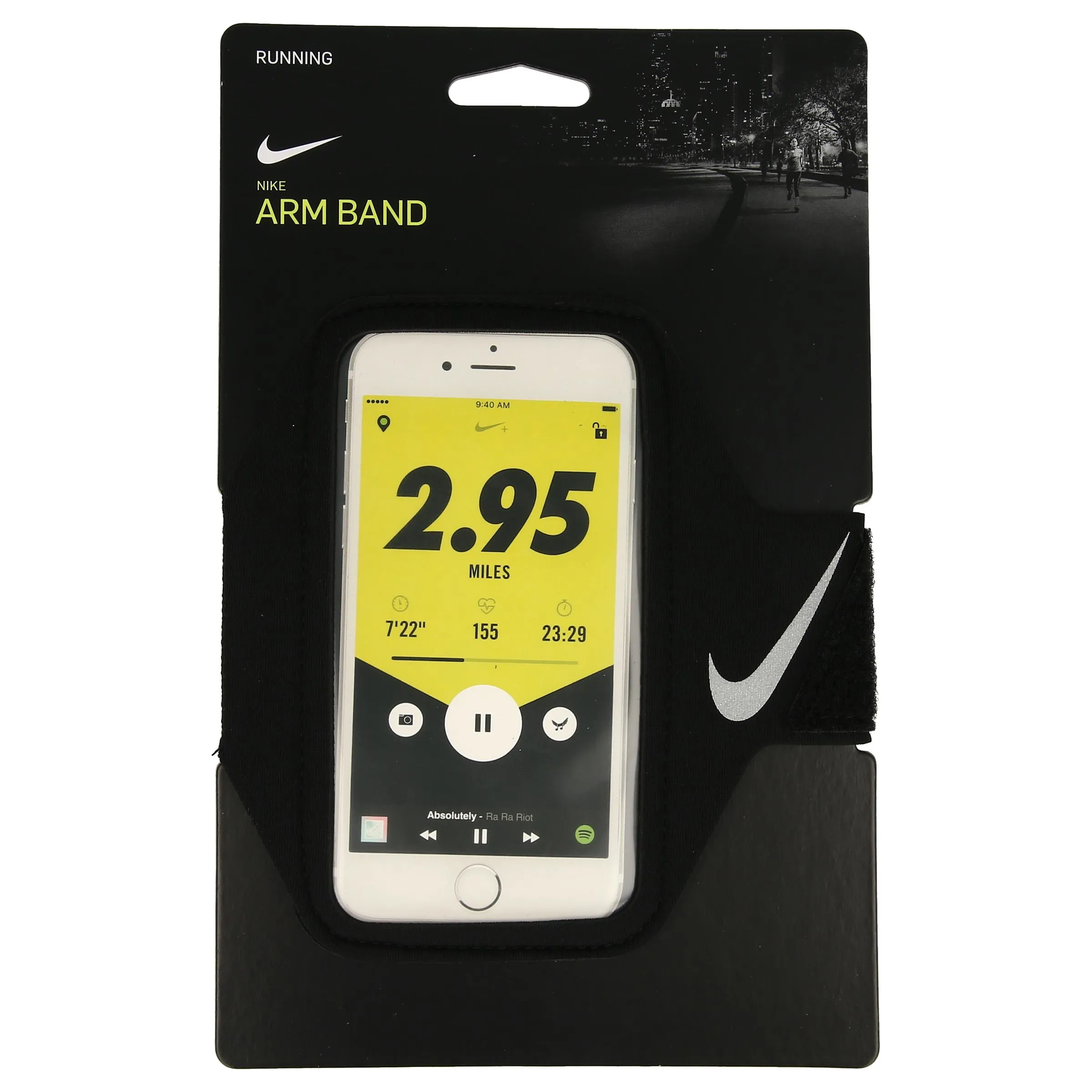 Nike Torbica LEAN ARM BAND BLACK/BLACK/SILVER