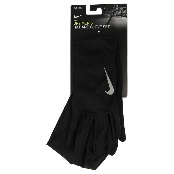 JR NIKE Set MEN'S NIKE RUN DRY HAT AND GLOVE SET L/X
