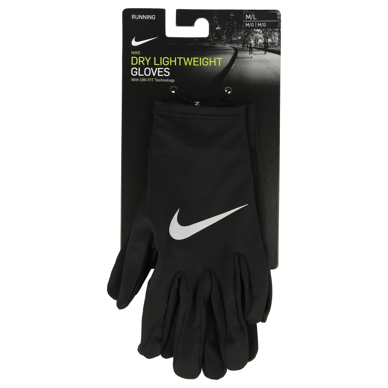 JR NIKE Rukavice NIKE MILER RUNNING GLOVE M/L BLACK/SILVE 